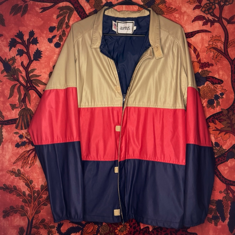 Aureus Color-block Vintage Windbreaker Jacket